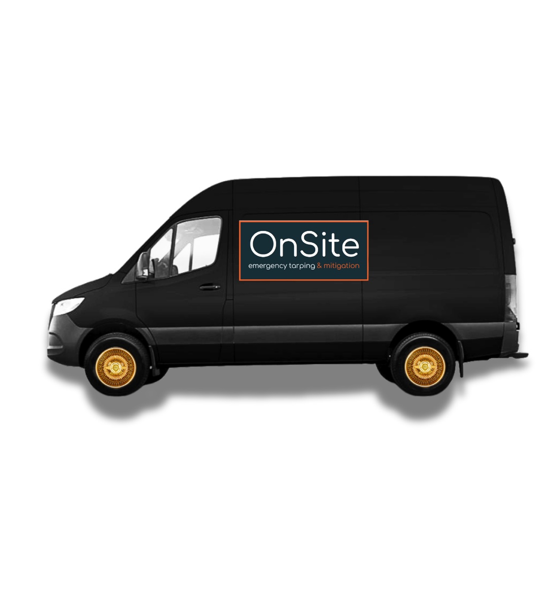OnSite Emergency Tarping branded response van
